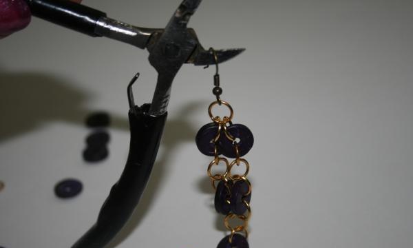 Interesting earrings made of unusual wooden beads