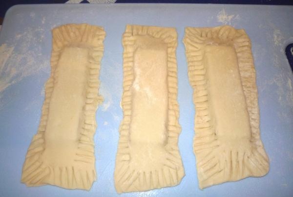 Puff pastry cheese layers