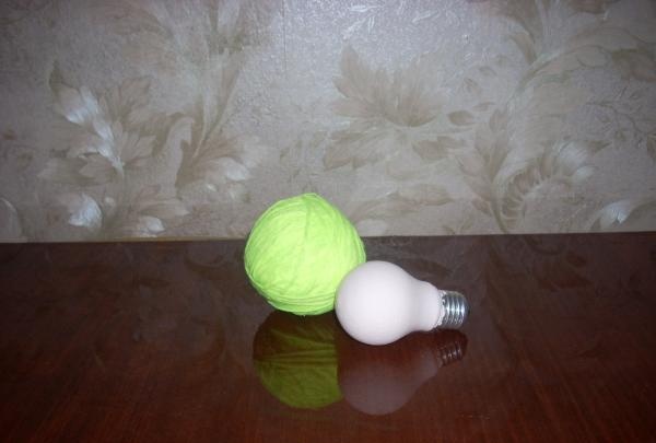 Christmas tree toy from a light bulb
