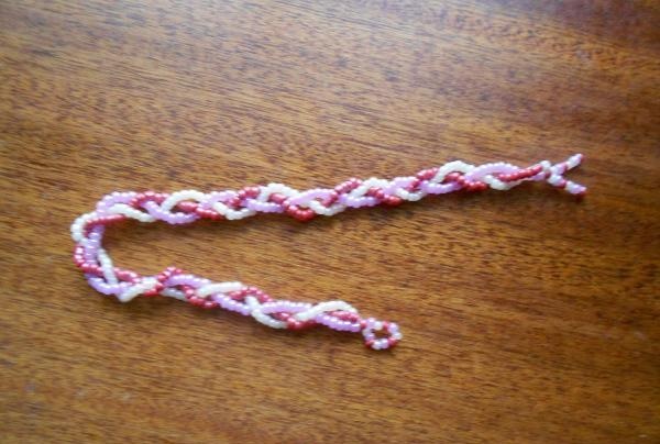 Multi-colored braid bead bracelet