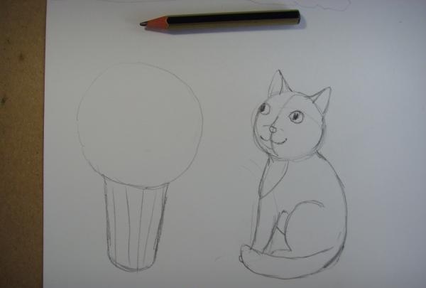 desenați o pisică
