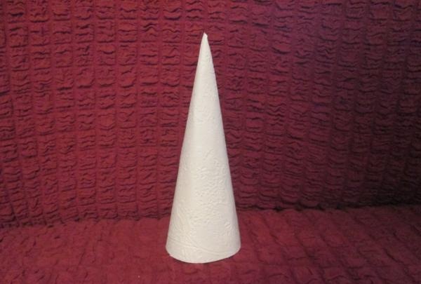 tạo hình nón từ một mảnh giấy dán tường