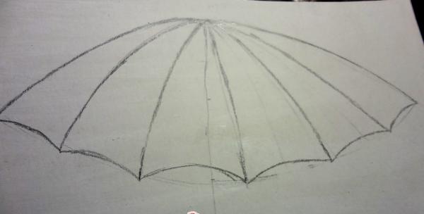 Desenați schița inițială a umbrelei