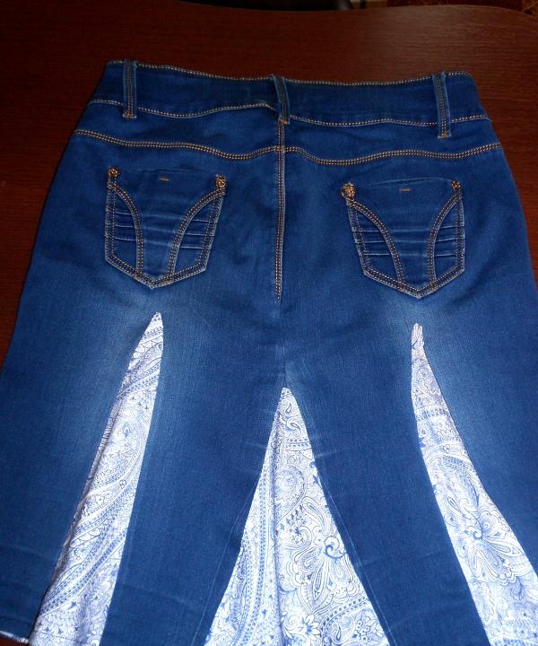 stylová sukně ze starých džíny