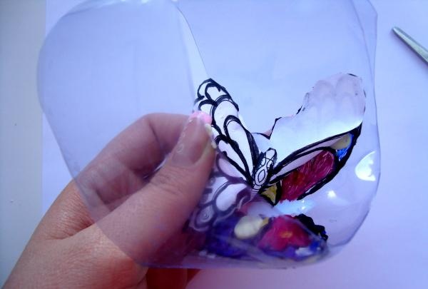 Farvet glas sommerfugl
