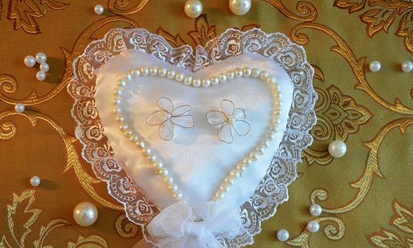 travesseiro de casamento para anéis