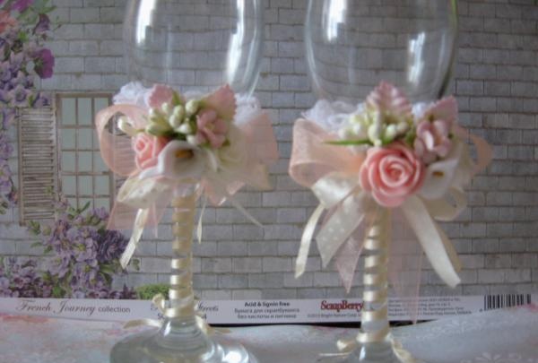 Bröllopsglasdekor