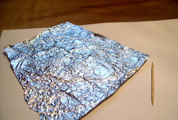 foil and toothpick