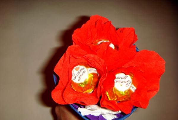 ein Bouquet von Süßigkeiten Knospen