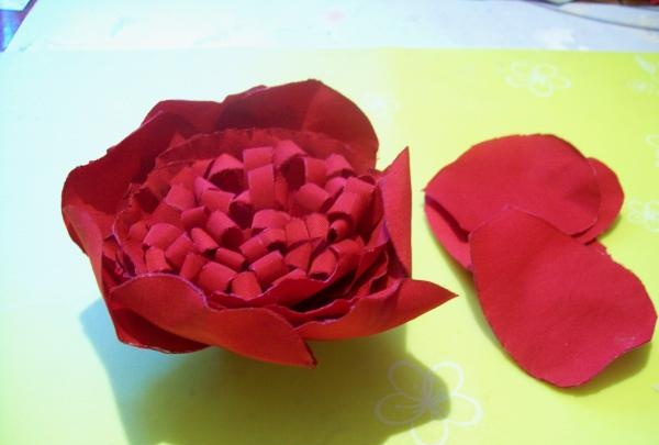 hair clip with peony