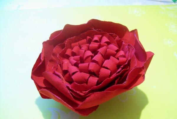 hair clip with peony