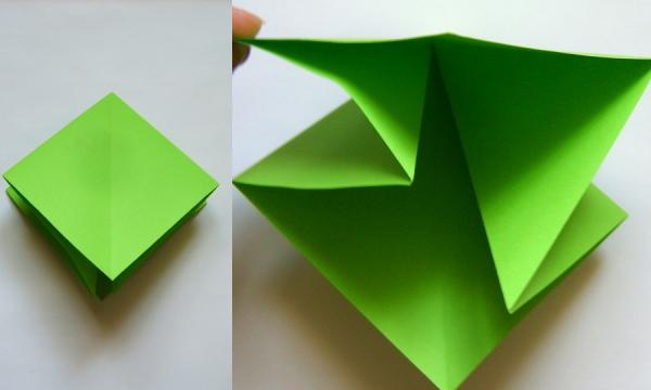 origami çiçeklerle hediye süslemek