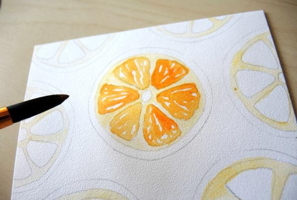 dibuixa una taronja