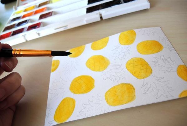 desenhar abacaxi