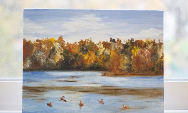 Маслена живопис Дишането на есента