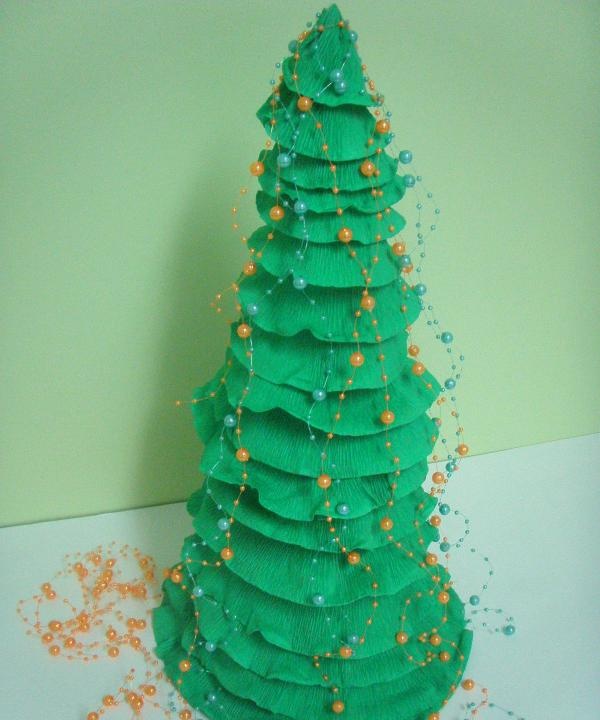 Corrugated paper Christmas tree