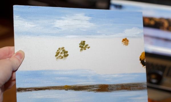 Olieverfschilderij De adem van de herfst