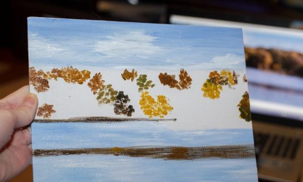 Olieverfschilderij De adem van de herfst