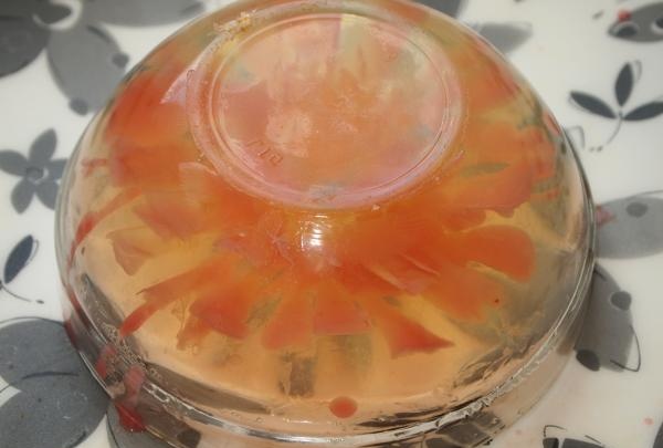 Volumetric flowers in jelly