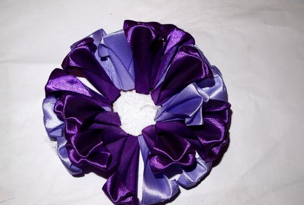 Lush purple na satin ribbon bow