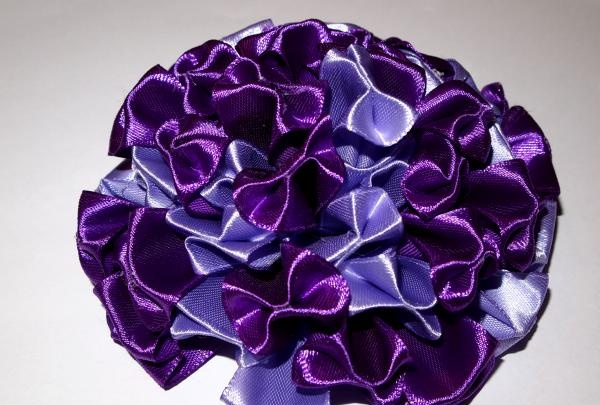 Lush purple na satin ribbon bow
