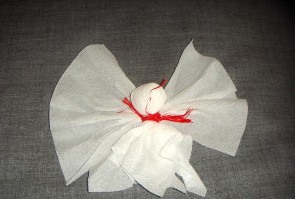 Angels from napkins