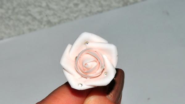 anel de porcelana fria rosa
