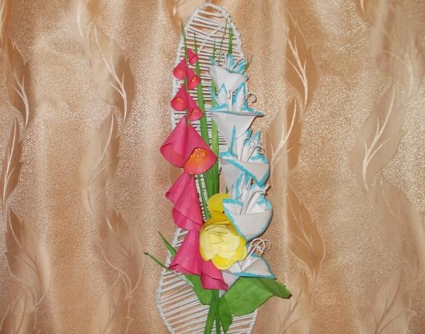 Panel bunga origami