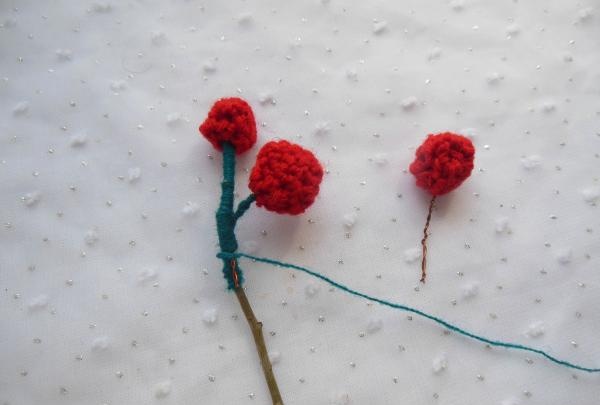 Flores decorativas de crochê