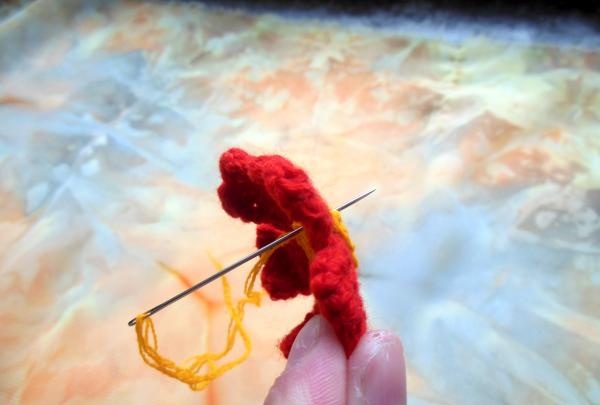 Crochet gloxinia