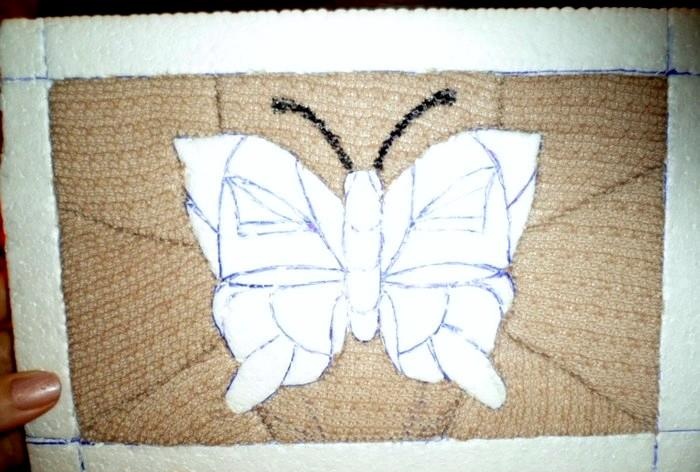 Patchwork bez jehly kinusayga Butterfly