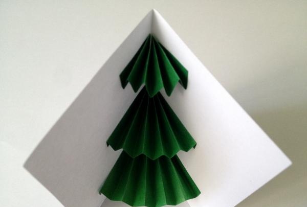 Hoe maak je een kerstboomkaart