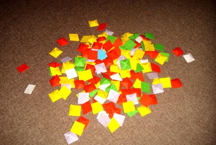 Cocoș de mozaic Origami