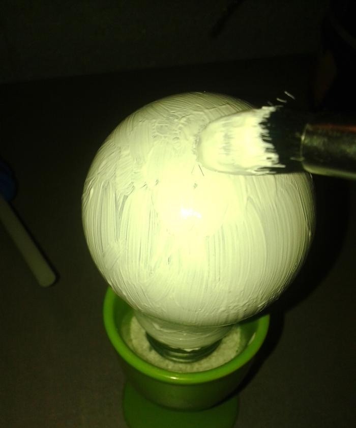 Snowman dari mentol lampu