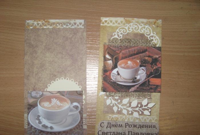 Káva karty čokoláda