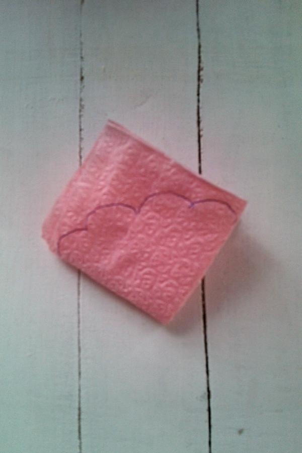 Buquê de doces de guardanapos de papel