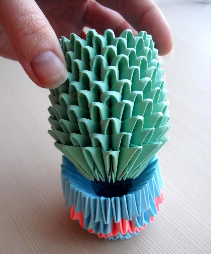 Modularer Origami-Kaktus