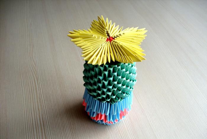 Cactus modulaire en origami