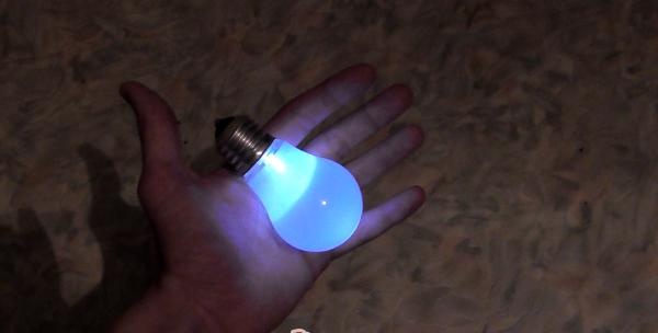 Light the bulb with your fingers