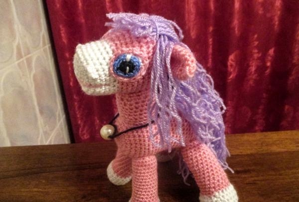 crocheted horse