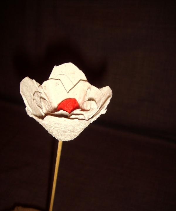 Trandafiri din tava cu ou de hârtie