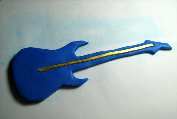 chitară electrică din argilă polimerică
