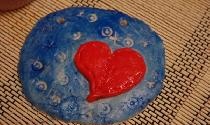 Salt dough wall plate for Valentine's Day