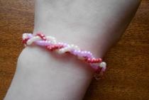 Multi-colored braid bead bracelet