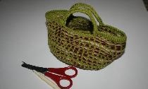 Convenient knitted basket-organizer for trifles