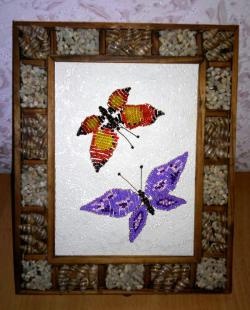 Panel „Motyle” z koralików