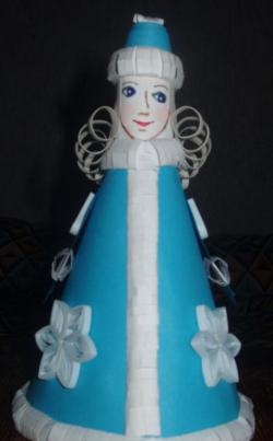 Snow Maiden from colored paper
