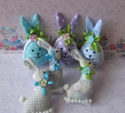 Cloth bunny eggs for the spring holiday
