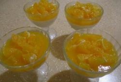 Panna cotta με πορτοκάλια