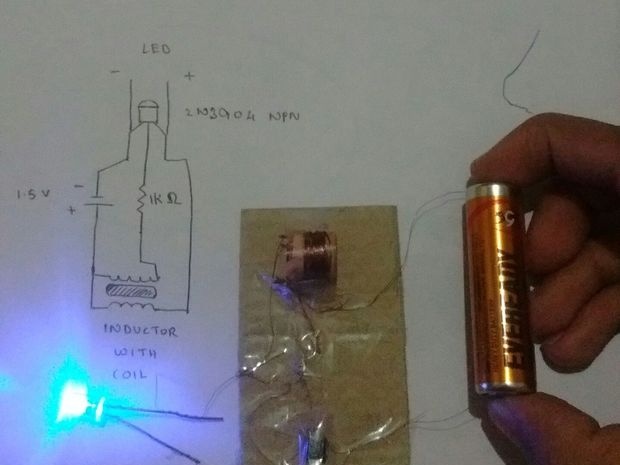 LED napájení z 1,5 V baterie